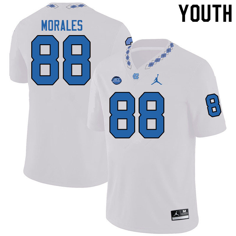 Jordan Brand Youth #88 Kamari Morales North Carolina Tar Heels College Football Jerseys Sale-White